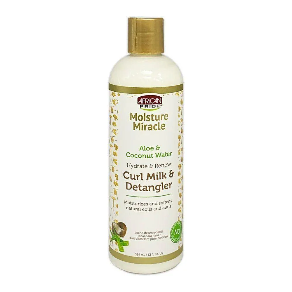 African Pride Moisture Miracle Aloe und Kokosnuss Wasser Detangler 12oz
