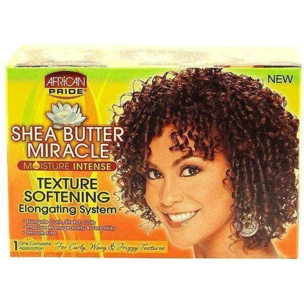 African Pride Shea Butter Miracle Moisture Intense Texture Softening Elongating System