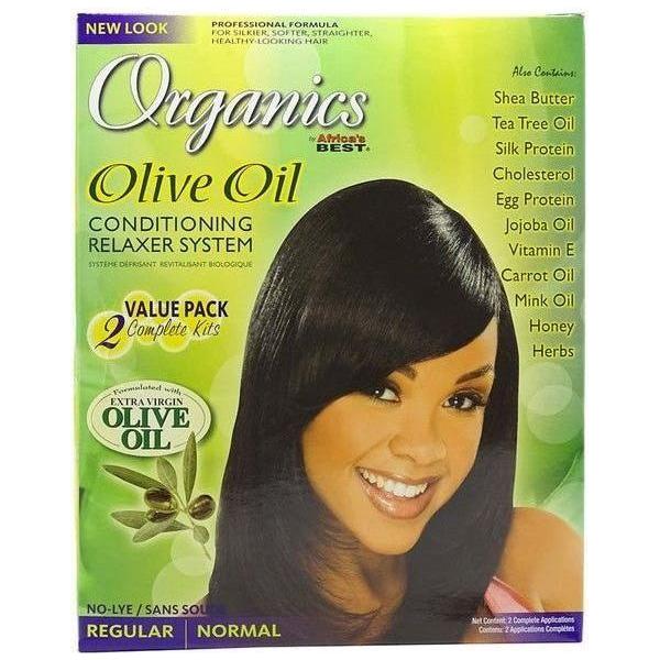 Africa's Best Organics Olive Oil Conditioning Relaxer System 2 Value Pack Regular