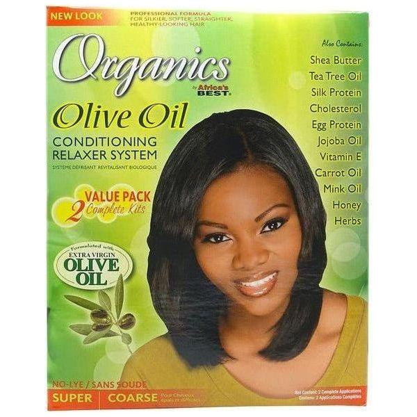 Africa's Best Organics Olive Oil Conditioning Relaxer System 2 Value Pack Super