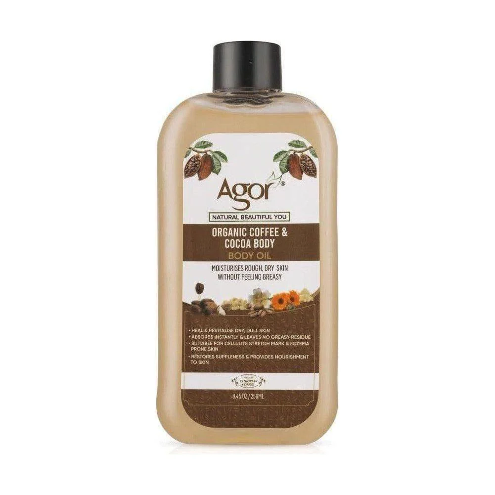 Agor Organic Coffee & Cocoa Body Oil 250ml