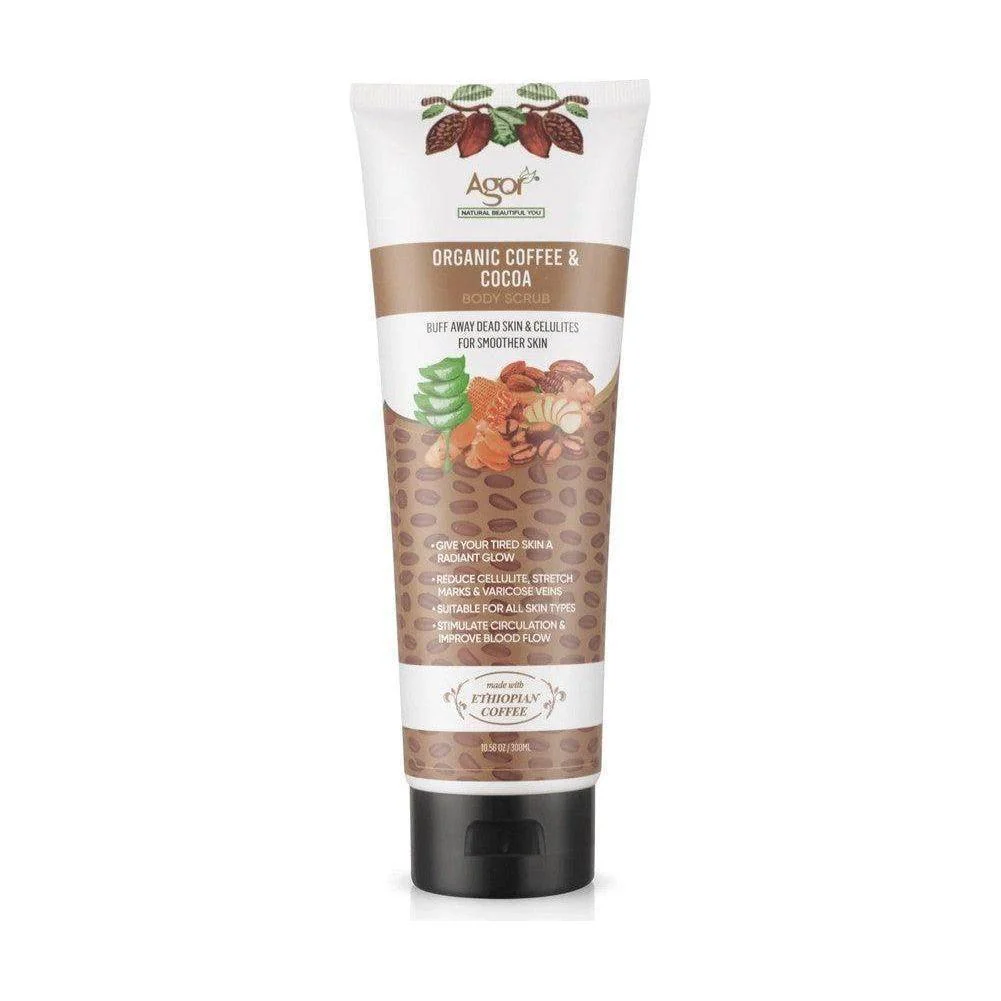 Agor Organic Coffee & Cocoa Butter Body Scrub 300ml