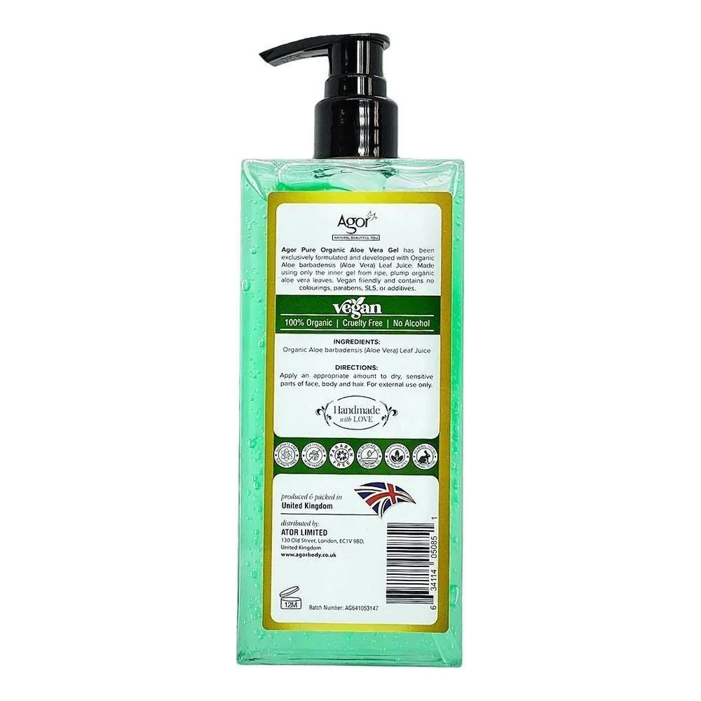 Agor Pure Organic Aloe Vera Gel 300ml - Image 2