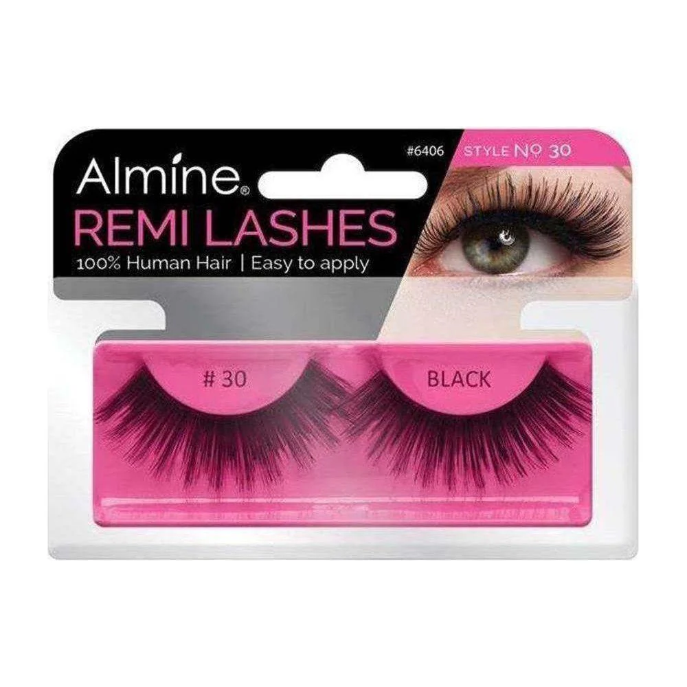 Almine Eyelashes Black 100% Remi Human hair - Image 17