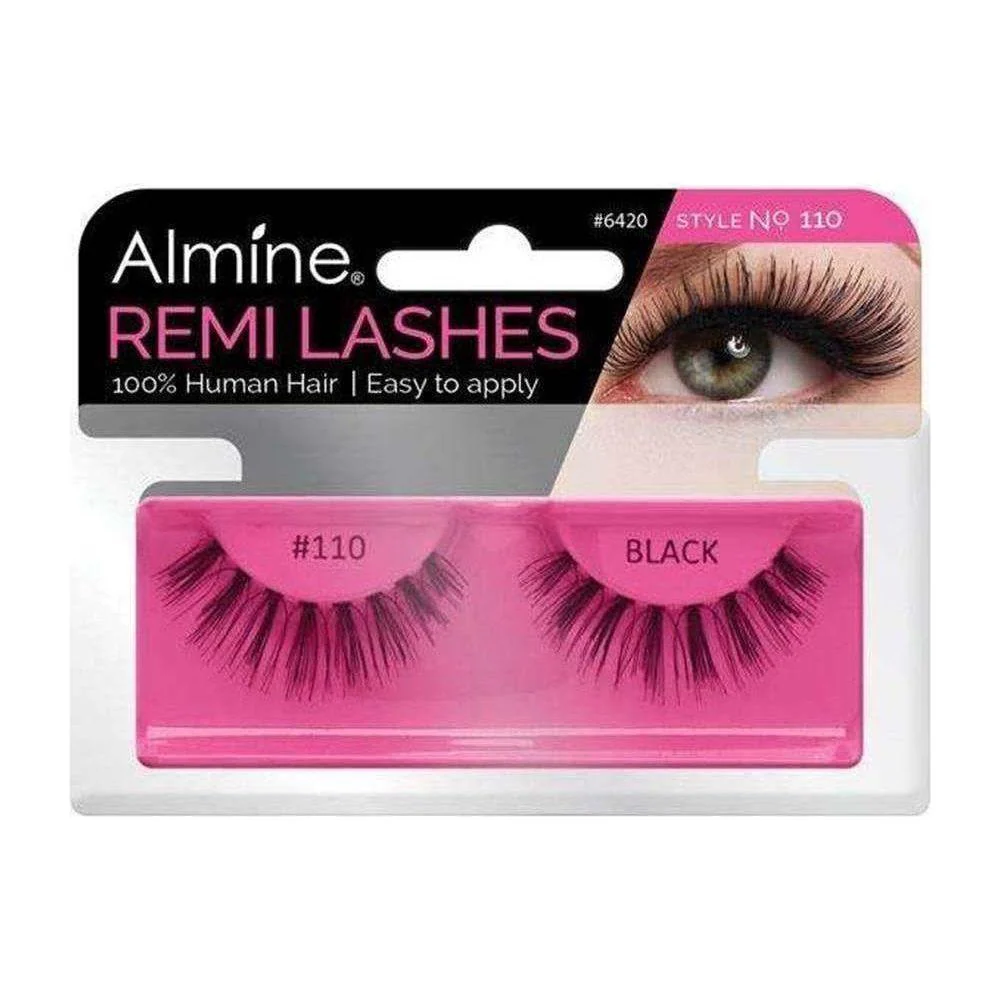 Almine Eyelashes Black 100% Remi Human hair - Image 21