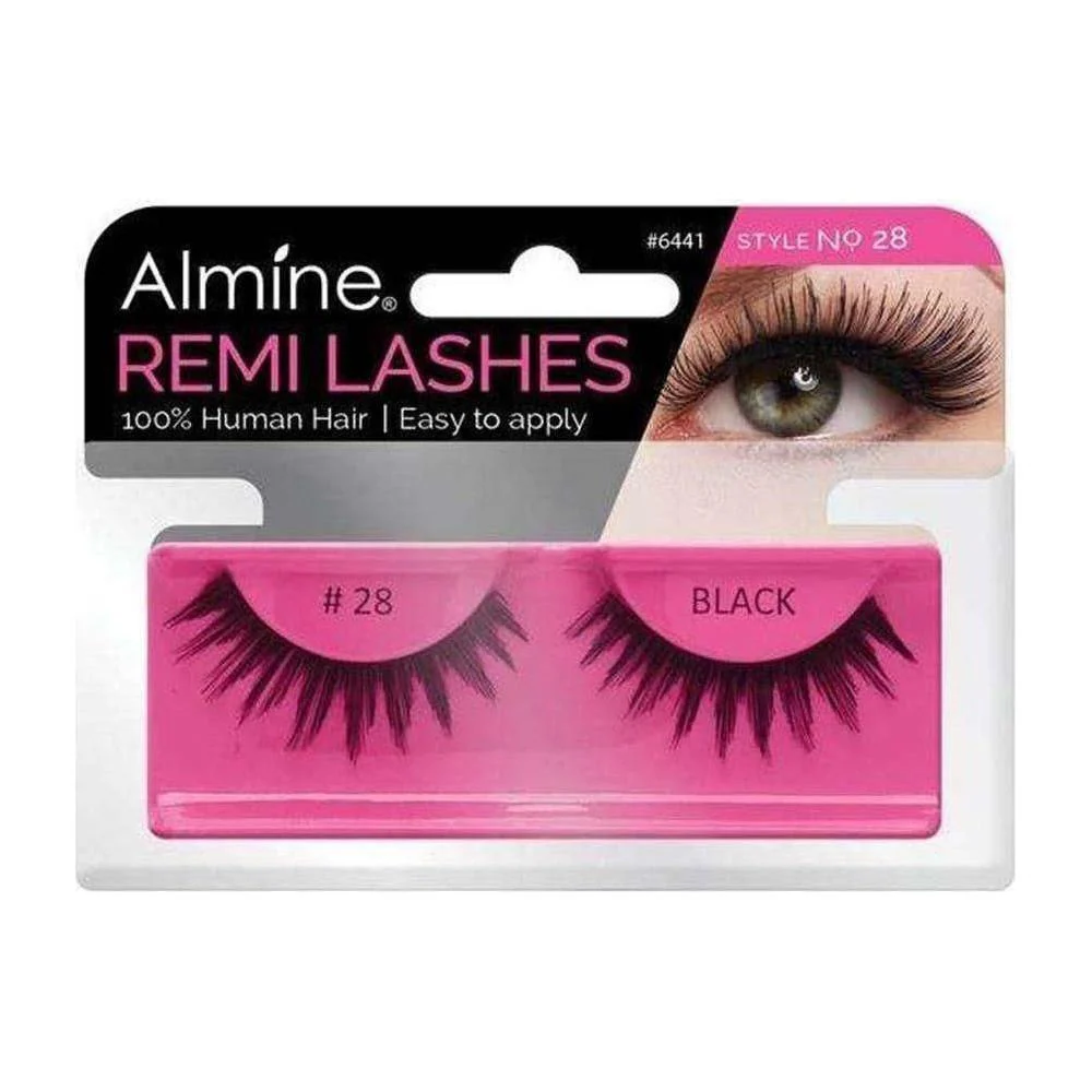 Almine Eyelashes Black 100% Remi Human hair - Image 36