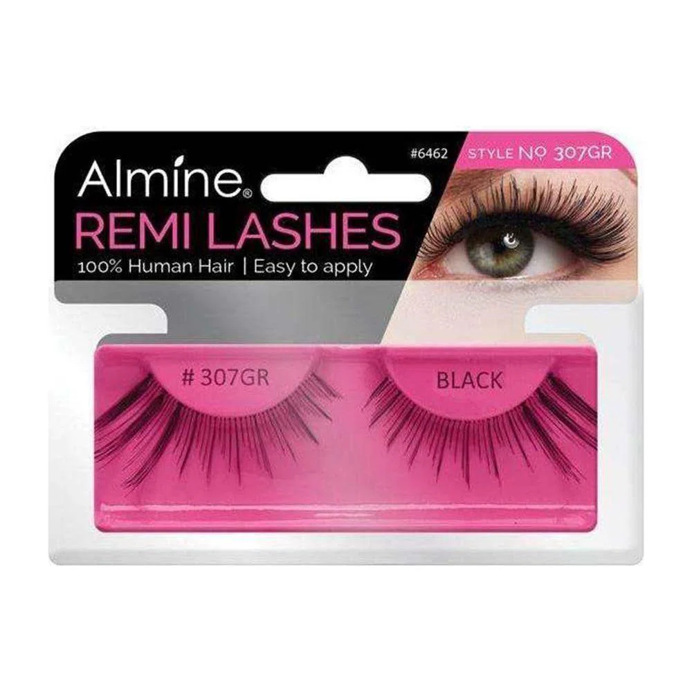 Almine Eyelashes Black 100% Remi Human hair - Image 39