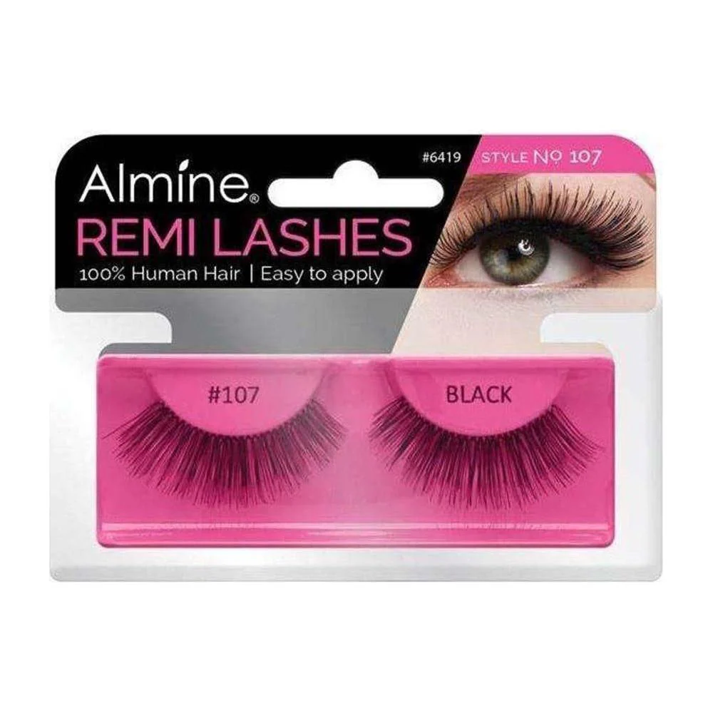 Almine Eyelashes Black 100% Remi Human hair - Image 48