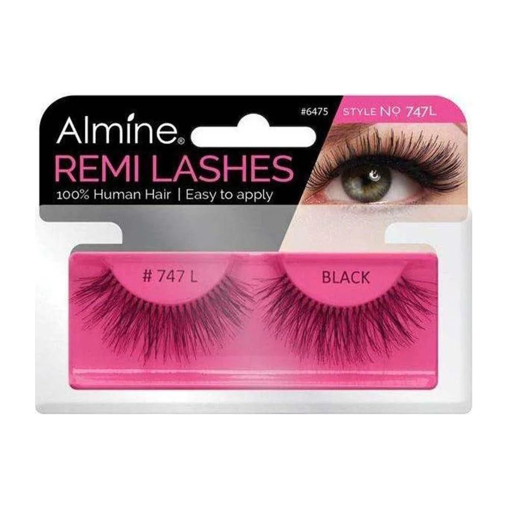 Almine Eyelashes Black 100% Remi Human hair - Image 60