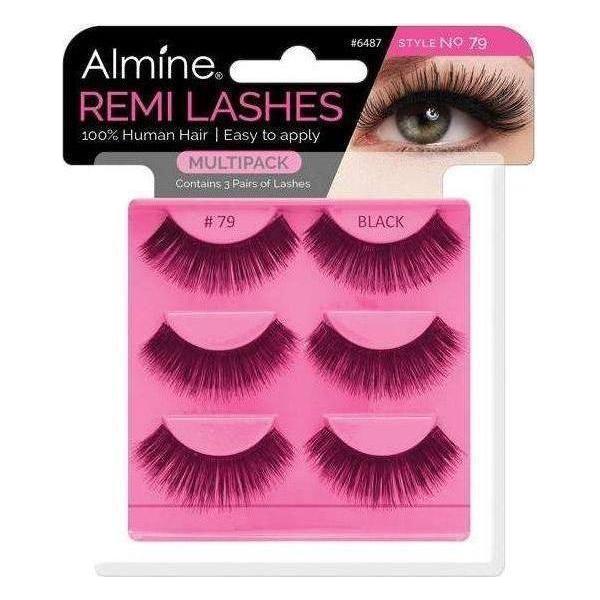 Almine Eyelashes Black 100% Remi Human hair - Image 64