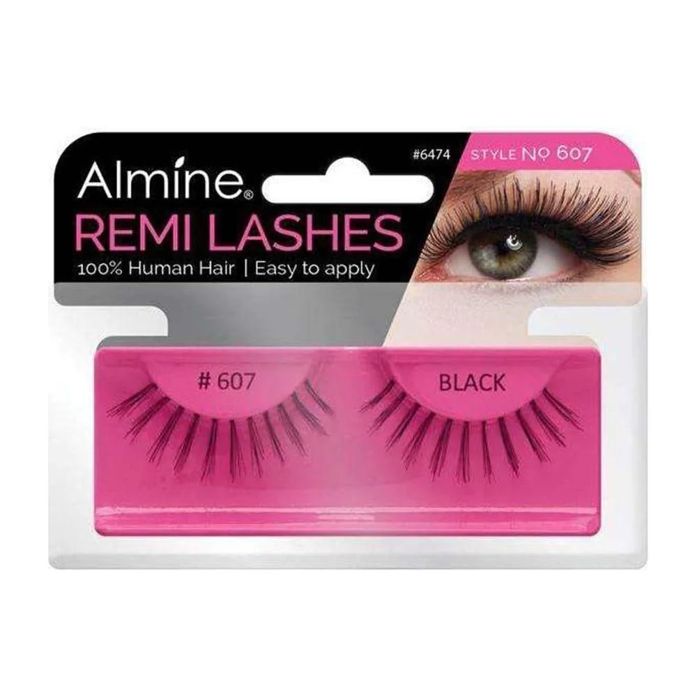 Almine Eyelashes Black 100% Remi Human hair - Image 7