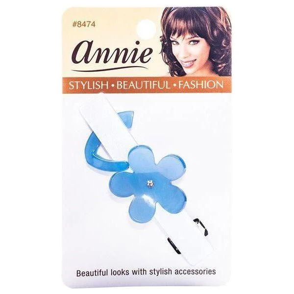 Annie Daisy Barrette/Haarspange, 8cm, Light Blue