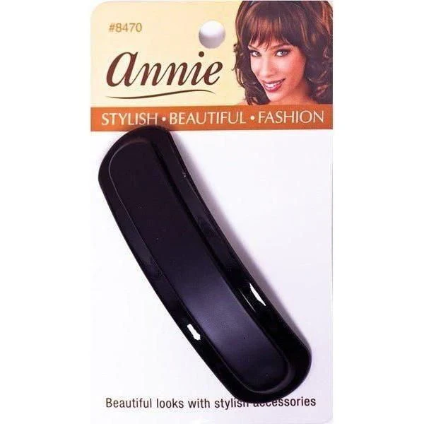 Annie Layered Auto Barrette/Haarspange, 8,5Cm, Schwarz