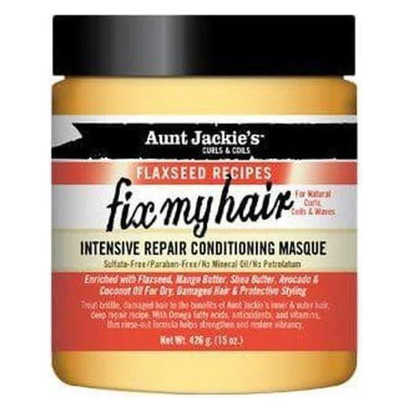 Aunt Jackie's Curls & Coils Flaxseed Recipes fix my hair Intensive Repair Conditioning Masque 426g - Image 3