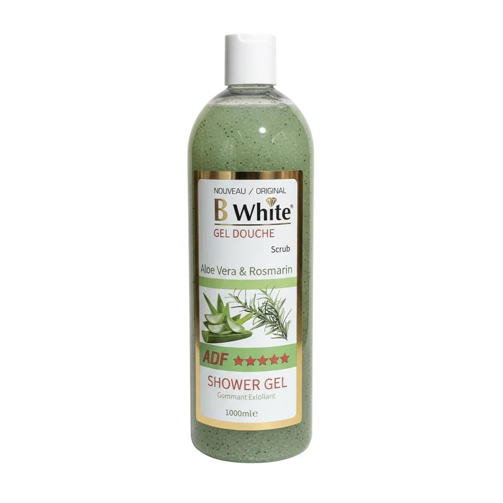 B WHITE GEL DOUCHE Aloe Vera & Rosemarin Shower Gel Scrub 1000ml