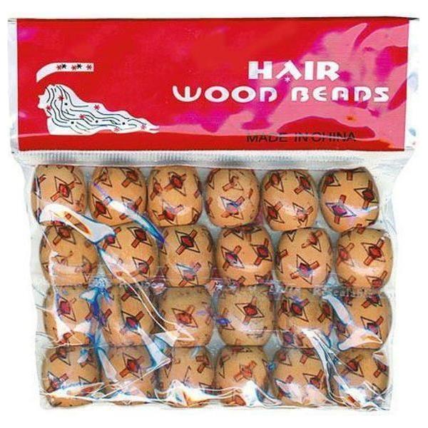 Beads Wooden (24) Motif :ACCN