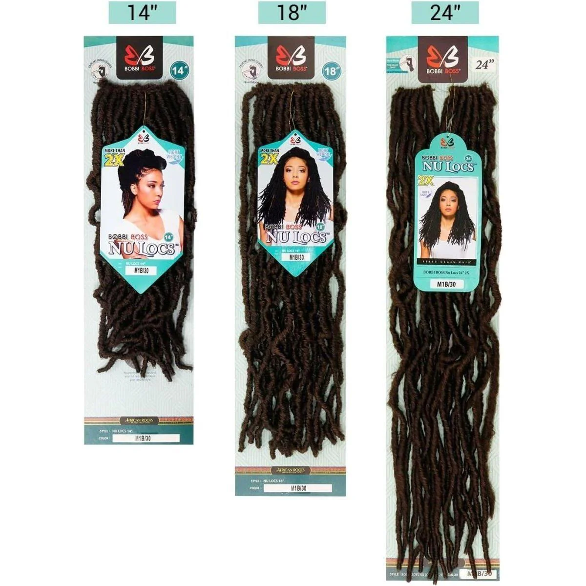 BOBBI BOSS Crochet Braid 2X Nu Locs Kunsthaar 14" / 18" / 24" / 36" - Image 3
