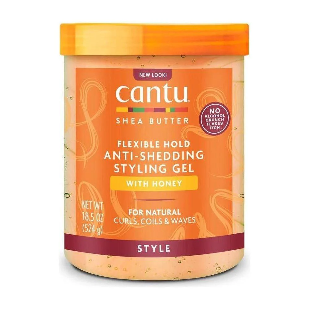 Cantu Shea Butter Flexible Hold Anti-Shedding Styling Gel With Honey 18.5 Oz