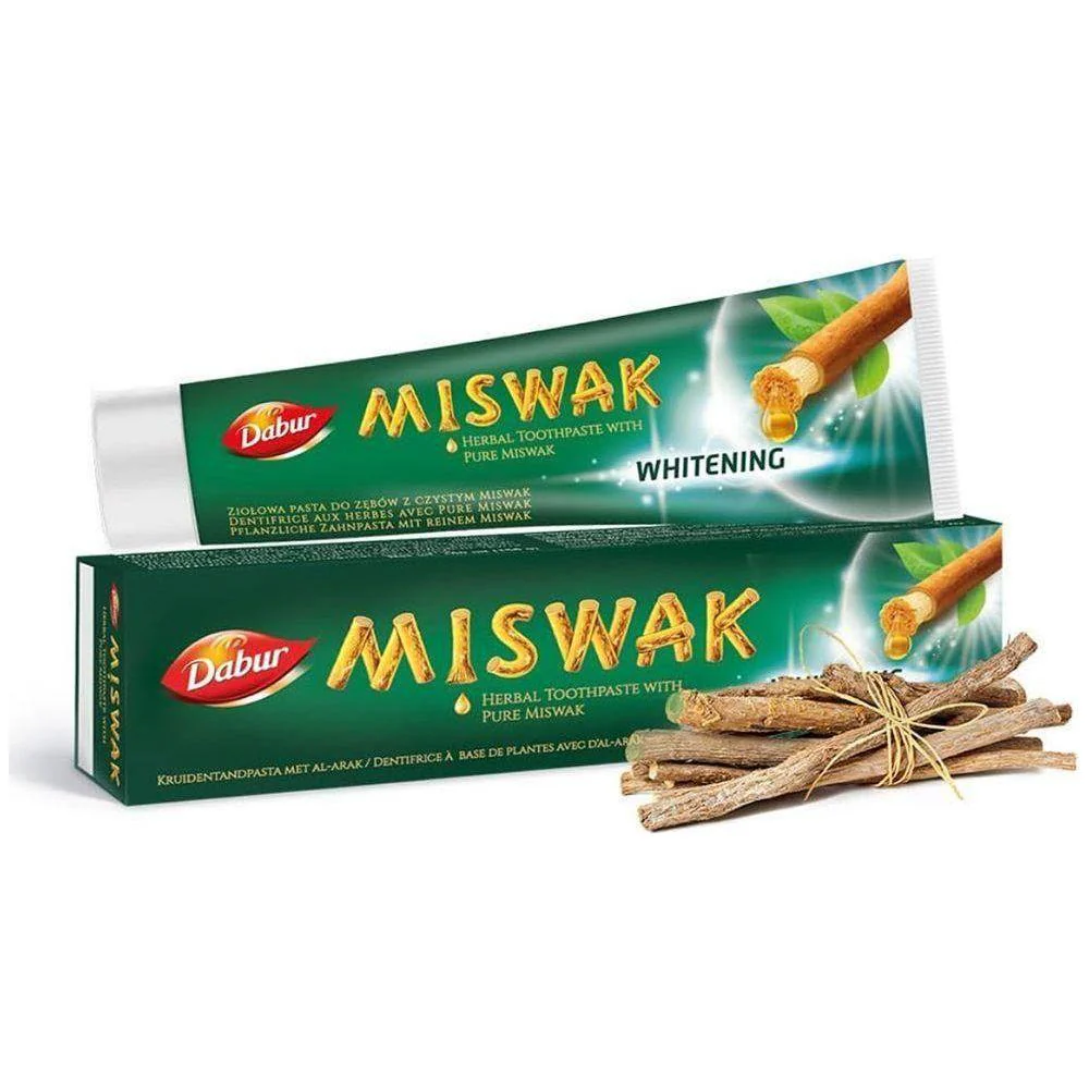 Dabur Miswak Herbal Whitening Toothpaste - 100g for Strong Teeth & Brighter Smiles