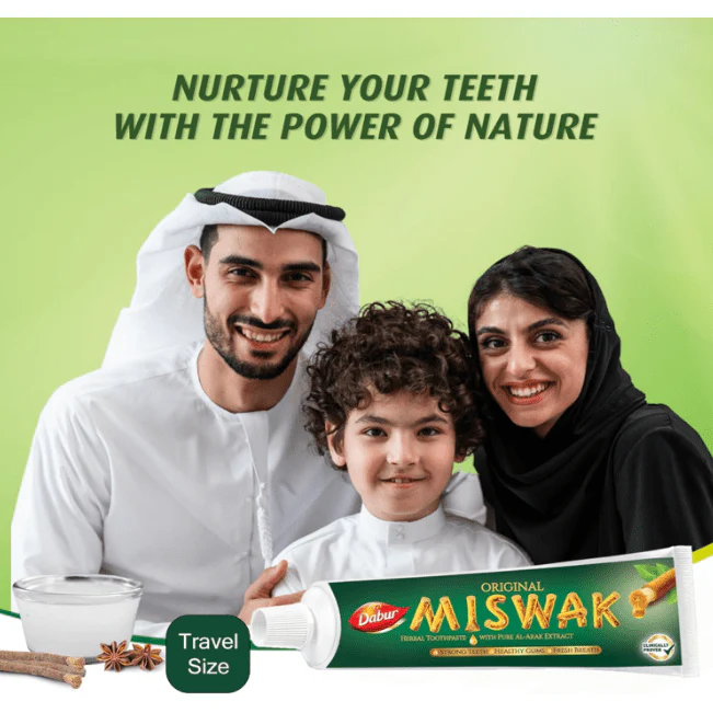 Dabur Miswak Herbal Whitening Toothpaste - 100g for Strong Teeth & Brighter Smiles - Image 3