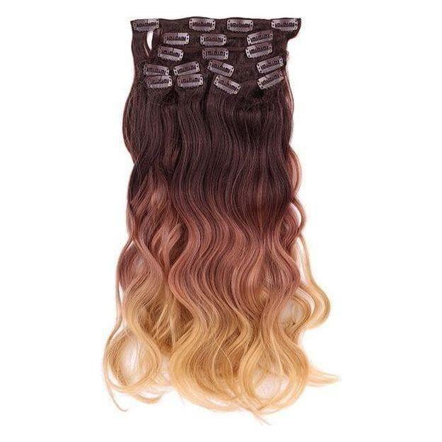 Dream Hair 8 Clip-In Ombre Extensions Kunsthaar - Image 11