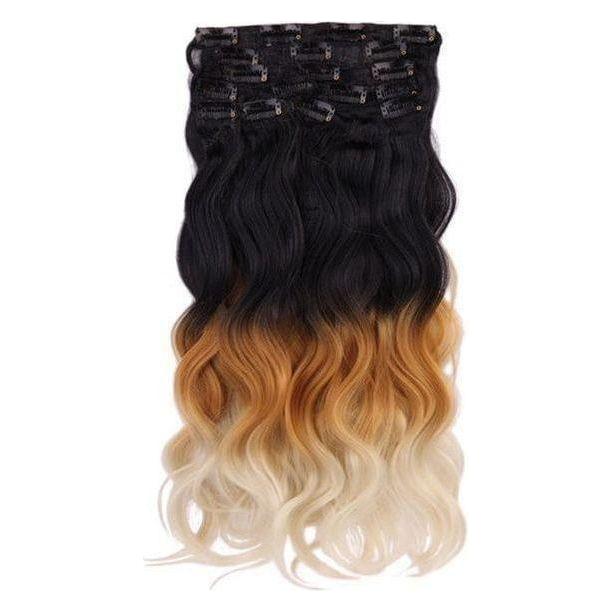 Dream Hair 8 Clip-In Ombre Extensions Kunsthaar - Image 4