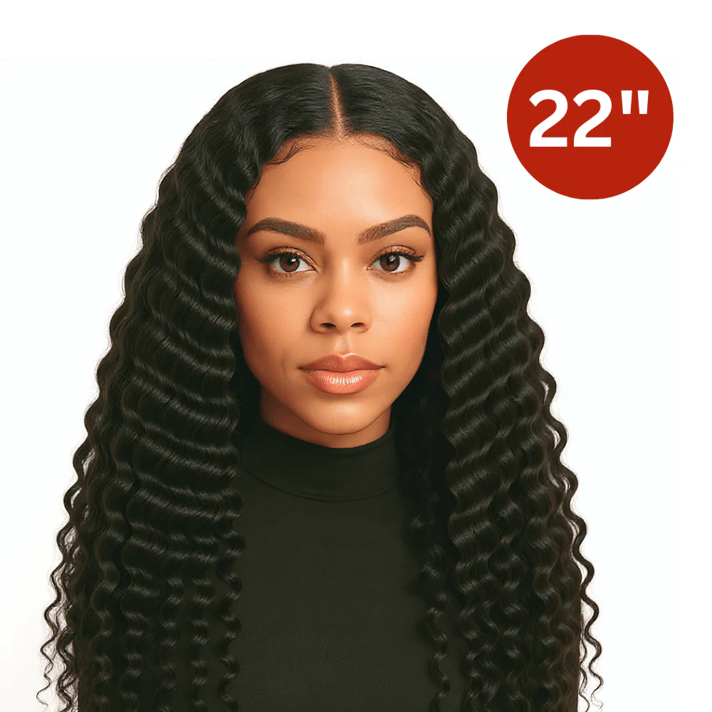 Dream hair Brazilian Hair Deep Wave 4pcs + 14'' Lace Frontal (Natural Color) - Image 6
