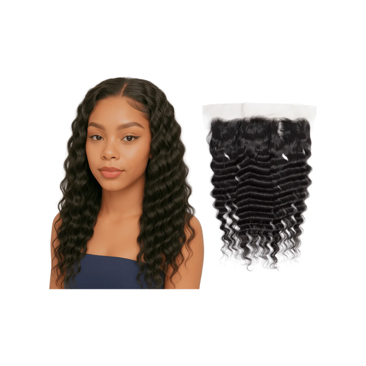 Dream Hair Natural Brazilian closure frontal Deep 10" & 14" & 20"