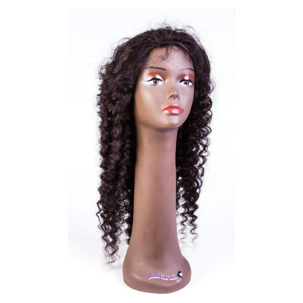 Dream Hair Natural Brazilian Hair Top Perücke Deep Wave Col: Natural