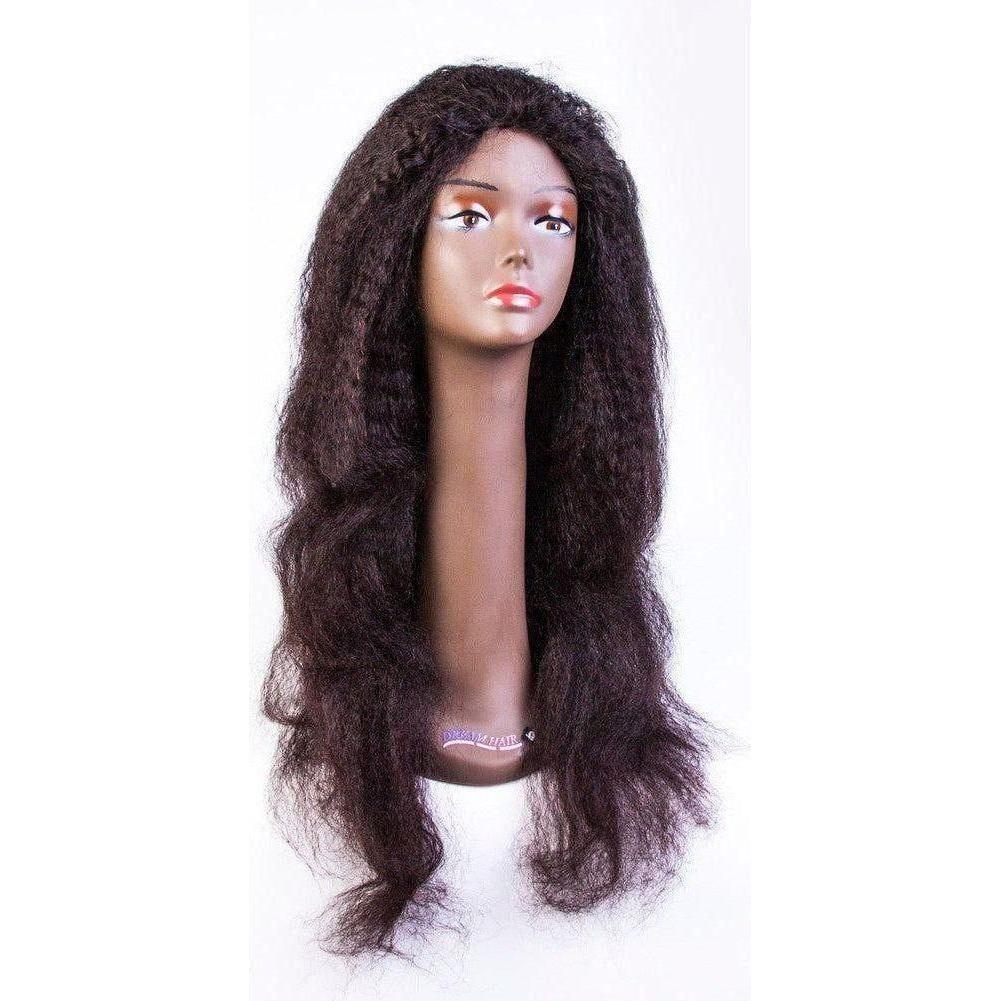 Dream Hair Natural Brazilian Hair Top Perücke Kinky Straight :Natural