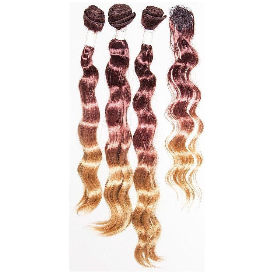 Dream Hair Ombre Synthetic Weft 4Pcs Color: 4-10-27
