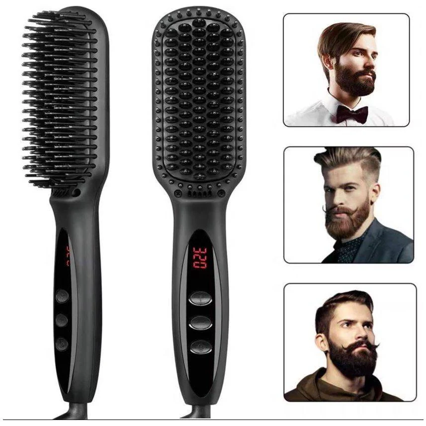 Dreamfix 2 In 1 Electric Ceramic Straightening Comb Rotating Brush 110-240V 50/60HZ 45-65W - Image 2
