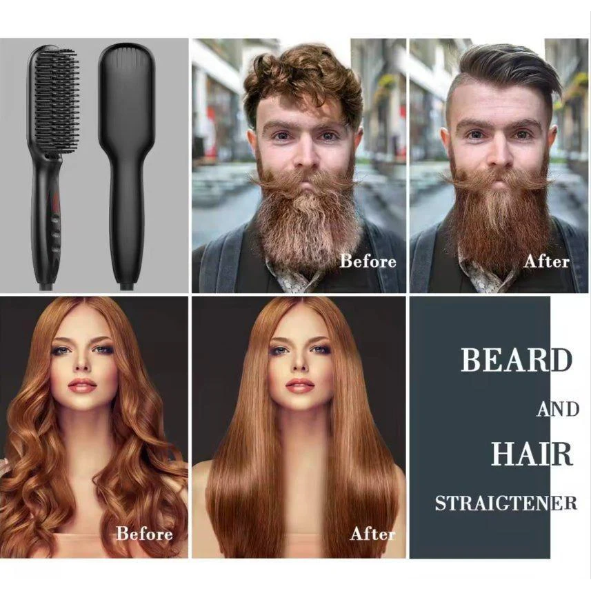 Dreamfix 2 In 1 Electric Ceramic Straightening Comb Rotating Brush 110-240V 50/60HZ 45-65W - Image 3