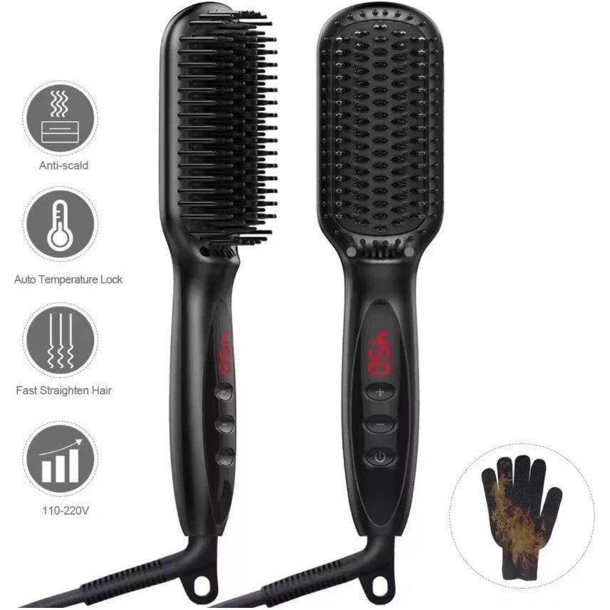 Dreamfix 2 In 1 Electric Ceramic Straightening Comb Rotating Brush 110-240V 50/60HZ 45-65W - Image 5