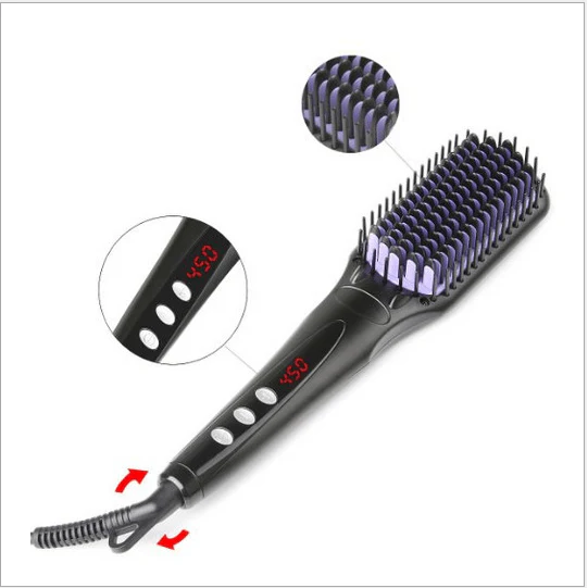 Dreamfix Adjustable Heated Straightening Ceramic Brush (Black) - Image 3