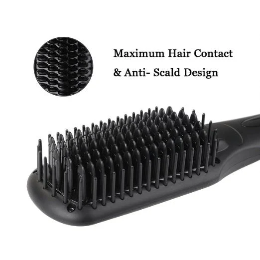 Dreamfix Adjustable Heated Straightening Ceramic Brush (Black) - Image 4