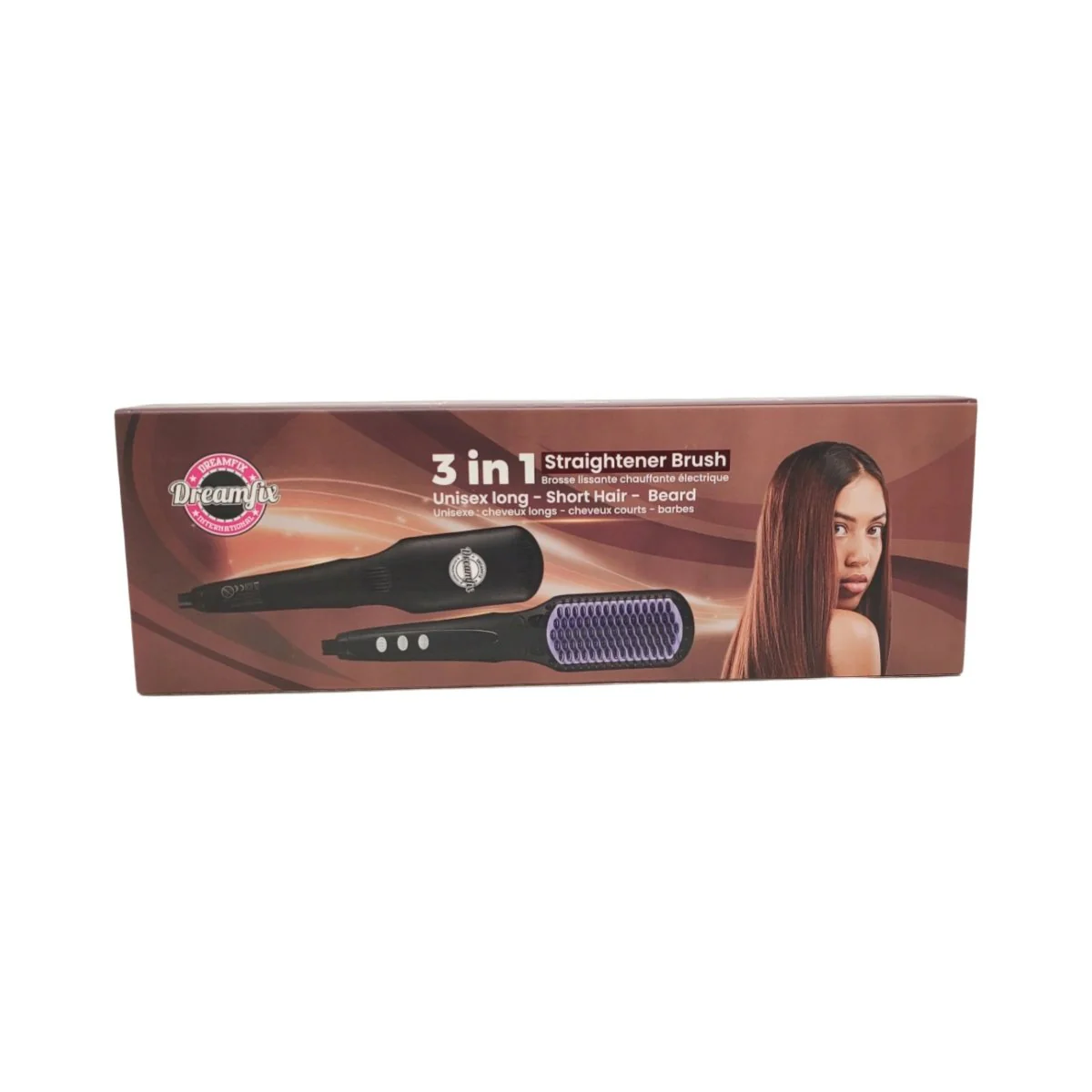 Dreamfix Adjustable Heated Straightening Ceramic Brush (Black) - Image 7