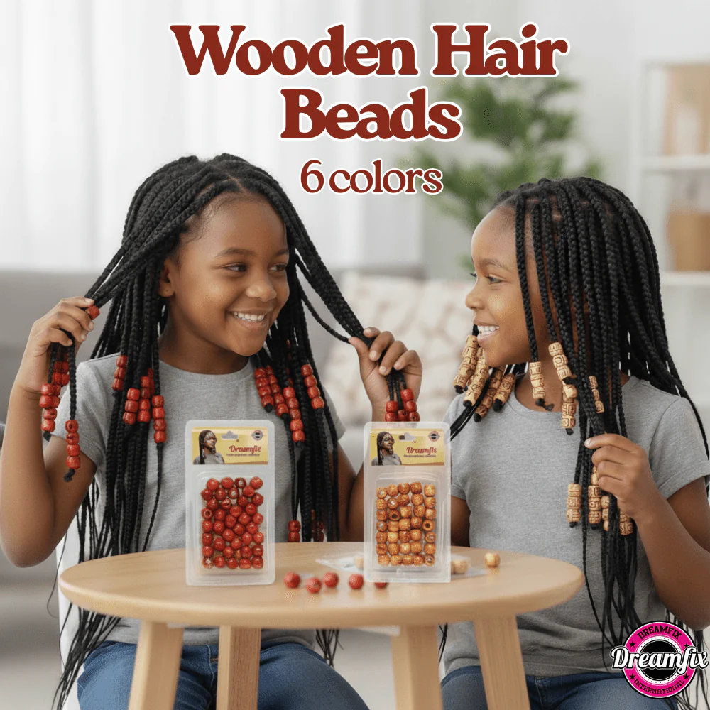 Dreamfix Hair Wood Beads For Children