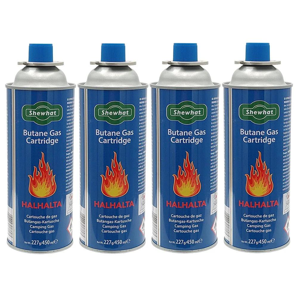 Shewhat HalHalta Butane Gas Cartidge 4 pcs Pack x 227g