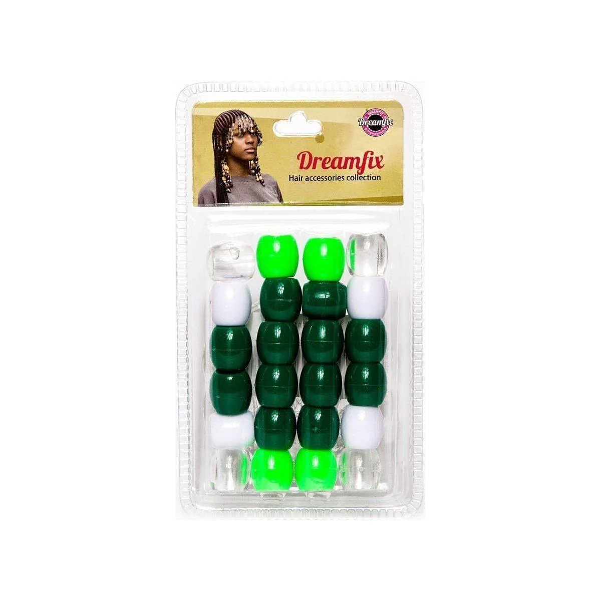 Dreamfix Large Hole Plastic Hair Beads Kids 24pcs - Image 4