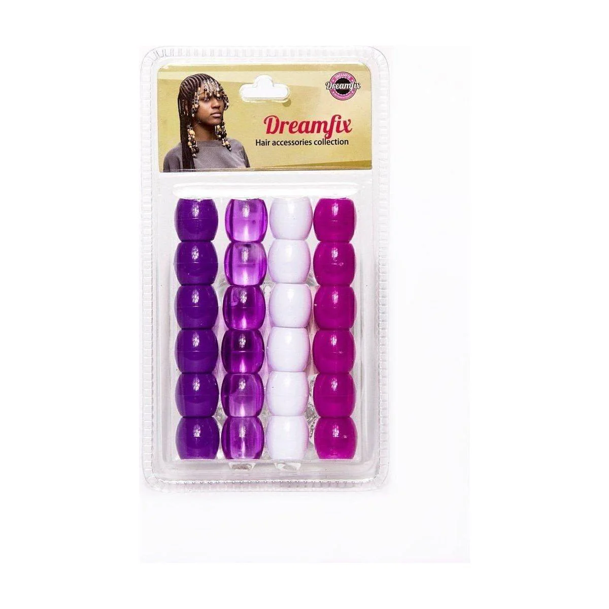 Dreamfix Large Hole Plastic Hair Beads Kids 24pcs - Image 7