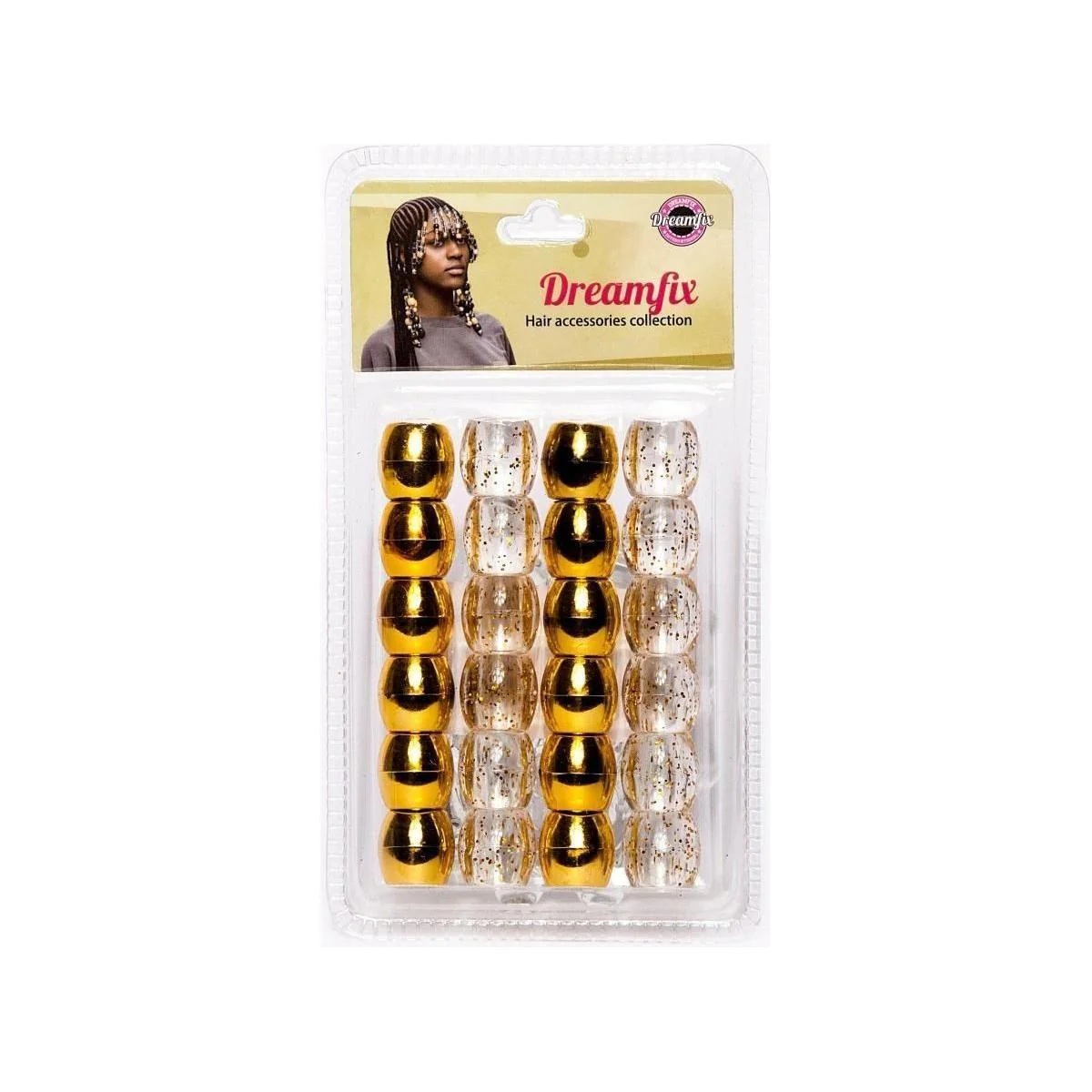 Dreamfix Large Hole Plastic Hair Beads Kids 24pcs - Image 8