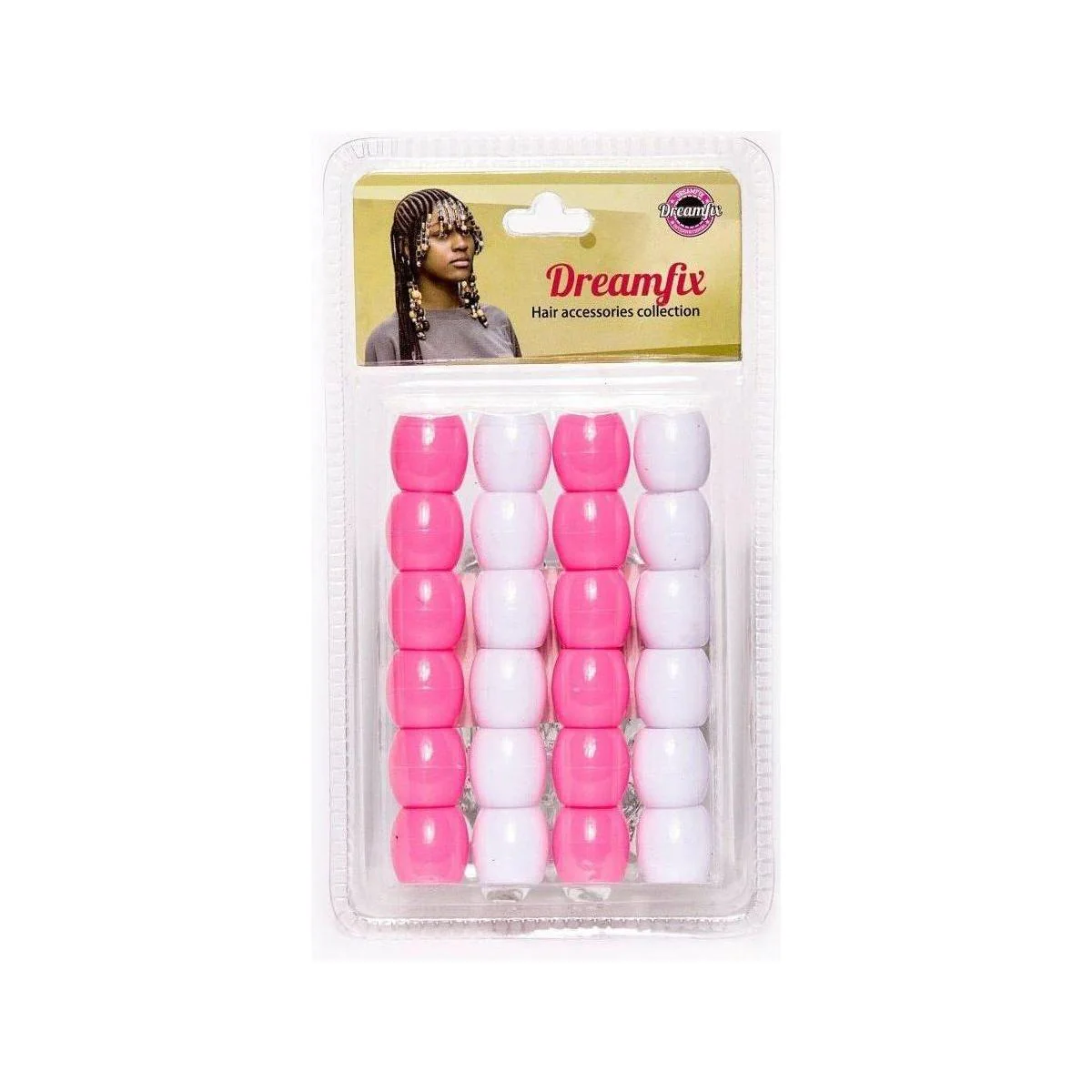 Dreamfix Large Hole Plastic Hair Beads Kids 24pcs - Image 9