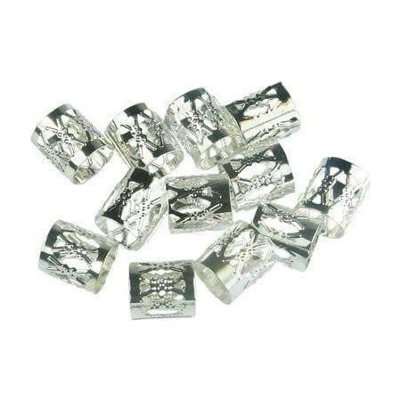Dreamfix Metal Hair Beads Silver 12pcs  