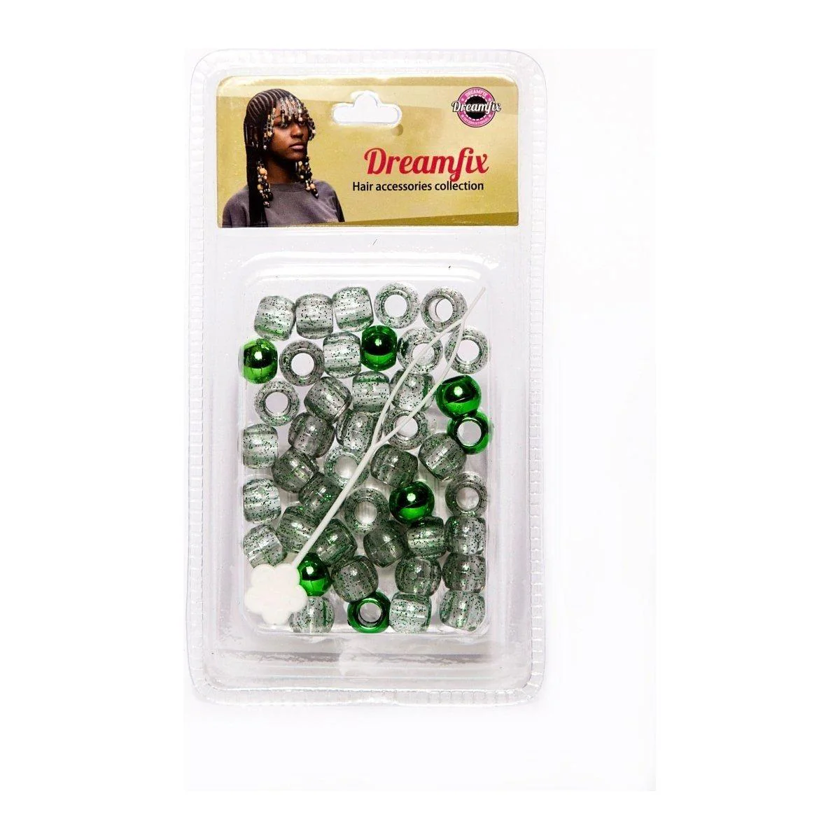 Dreamfix Plastic Hair Beads Double Color For Kids and Transparent - Image 4