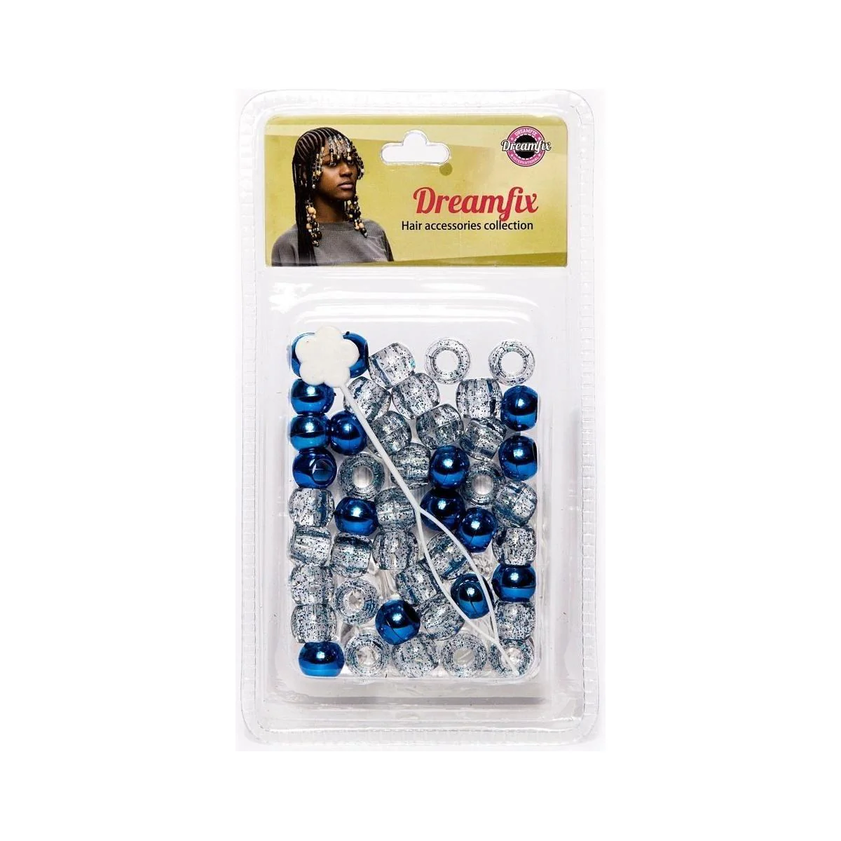 Dreamfix Plastic Hair Beads Double Color For Kids and Transparent - Image 6