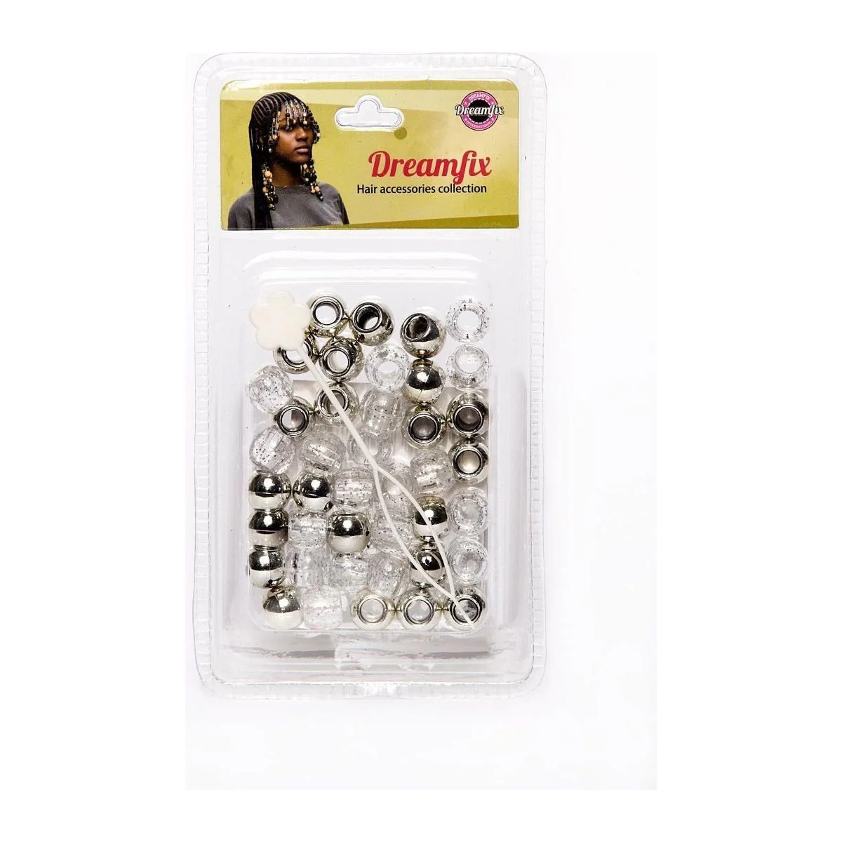Dreamfix Plastic Hair Beads Double Color For Kids and Transparent - Image 8