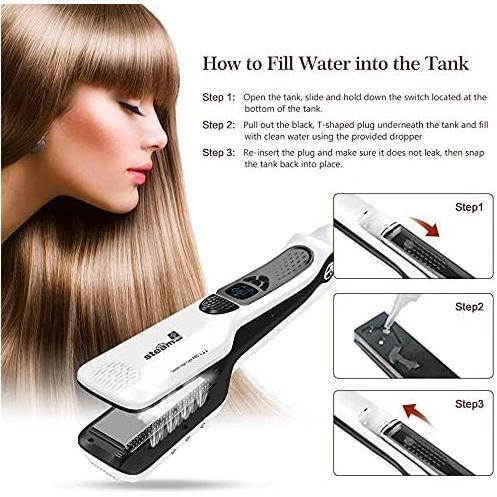 Dreamfix Steam-Infused Nano Brush Straightener (White) - Image 3