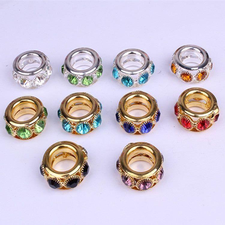Dreamfix Tibetan Curved Large Hole Braid Hair Beads 12pcs - Image 2