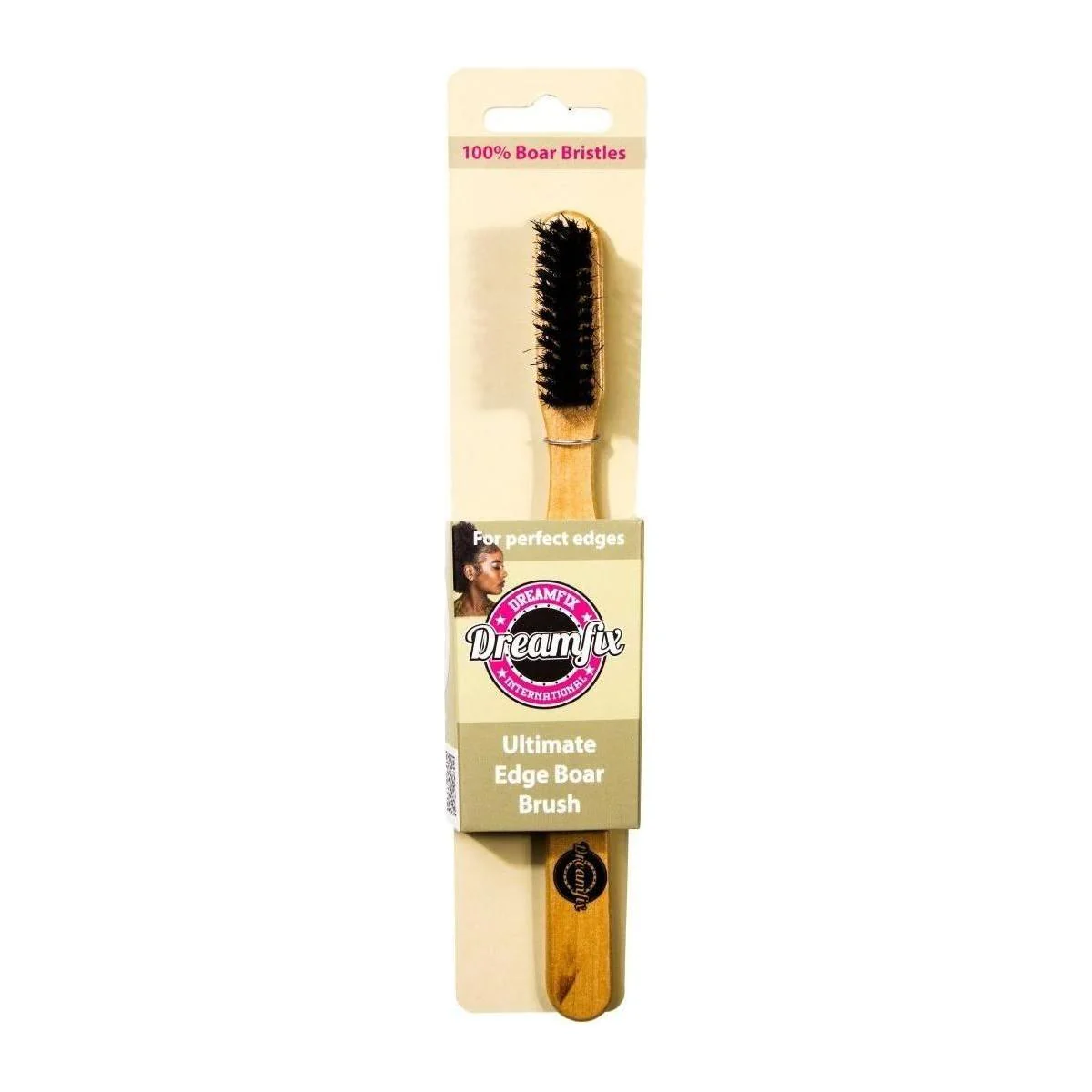 Dreamfix Ultimate Edge Brush 100% Boar Bristles 19.4*1.5*2cm - Image 2